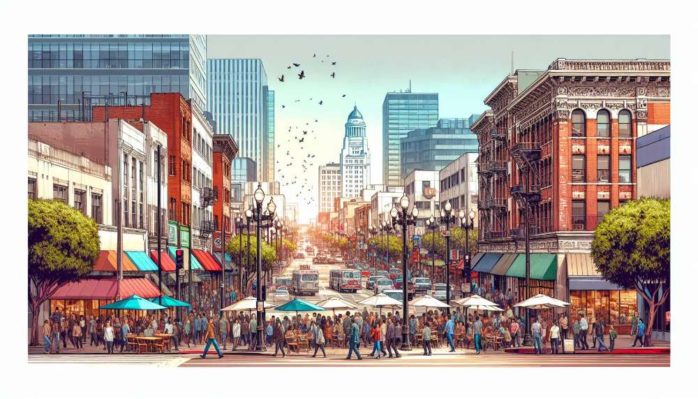 A vibrant street scene in Pico - Robertson