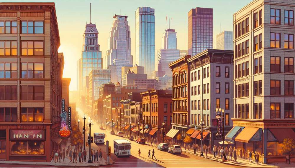 A vibrant street scene in Powderhorn