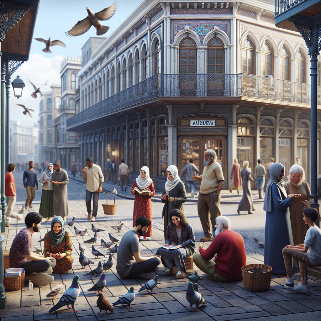 A vibrant street scene in Auburn