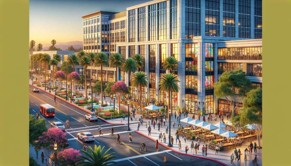 A vibrant street scene in Lakewood