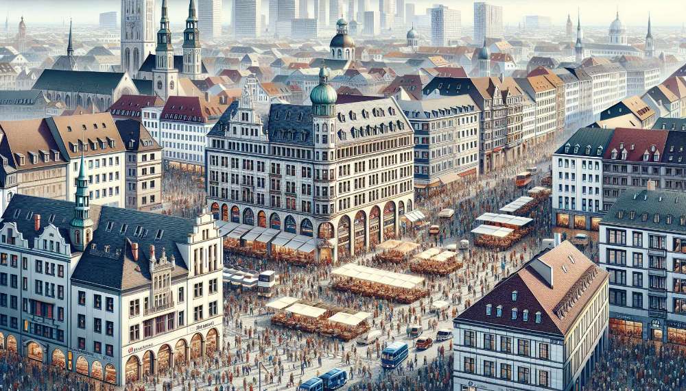 A vibrant street scene in Germany