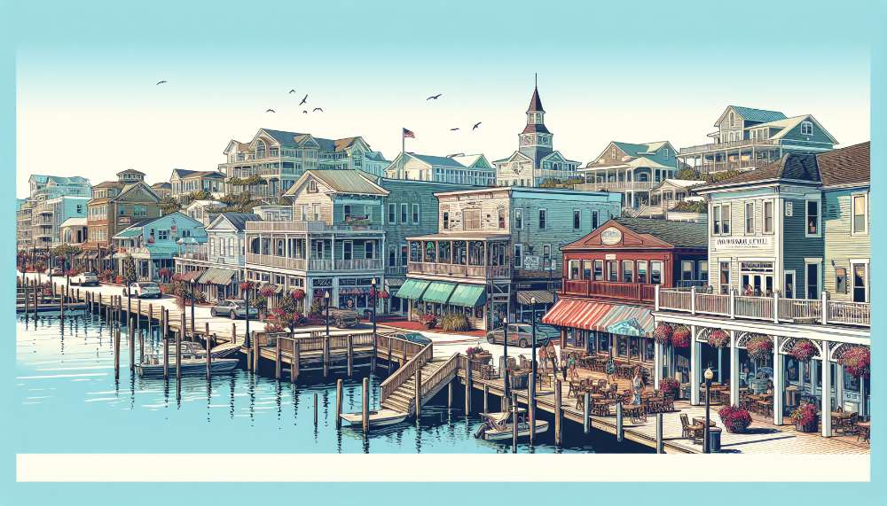 A vibrant street scene in Morehead City