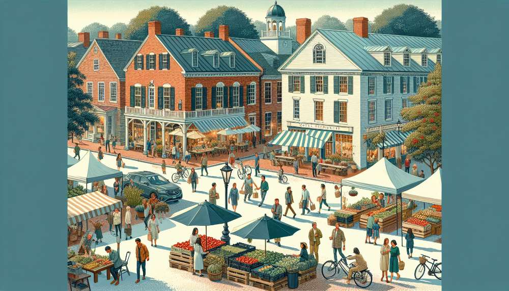 A vibrant street scene in Williamsburg