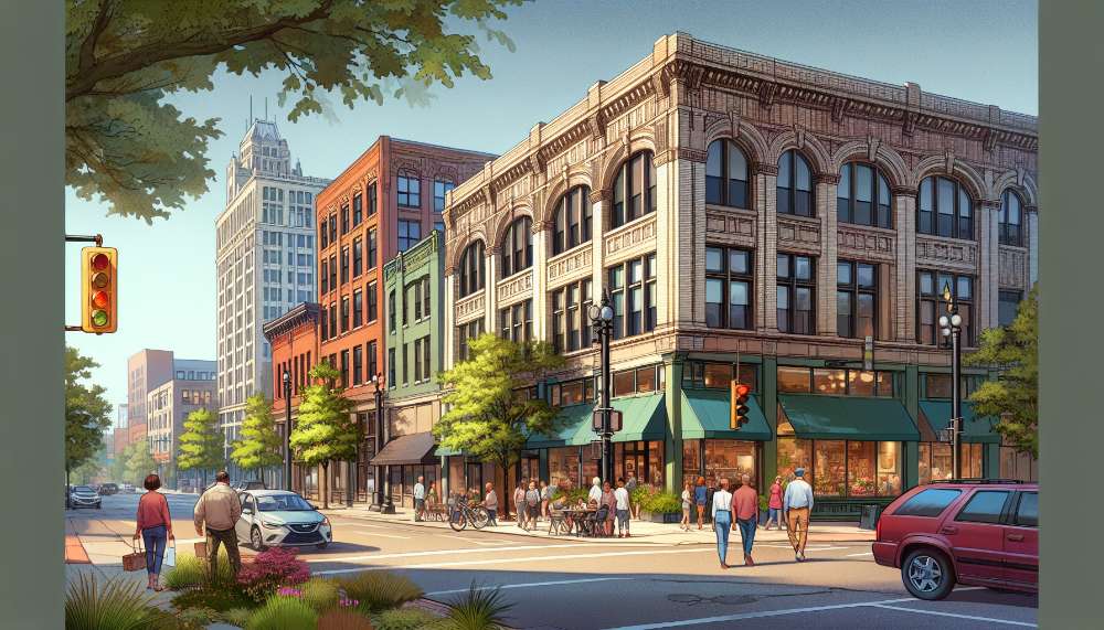 A vibrant street scene in Howell