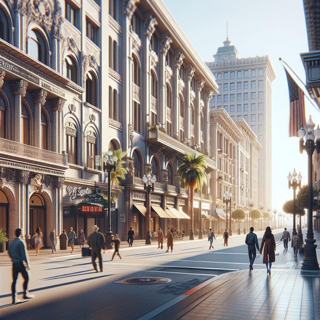 A vibrant street scene in California City