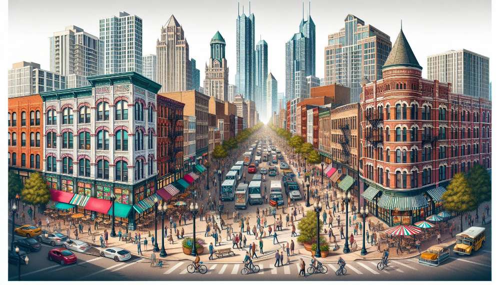 A vibrant street scene in Little Italy