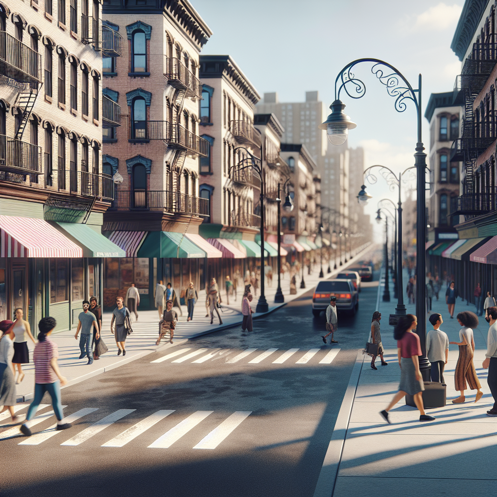 A vibrant street scene in Coney Island
