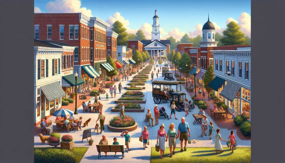 A vibrant street scene in Powder Springs