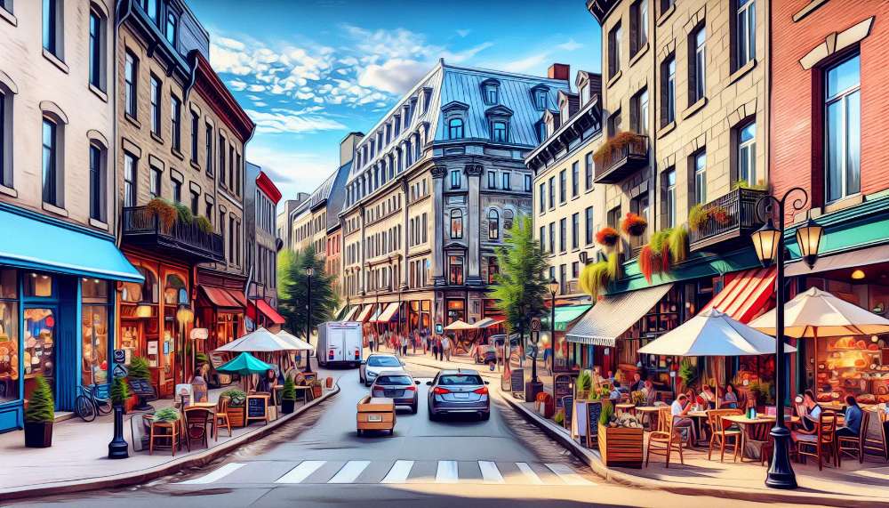 A vibrant street scene in Little Italy