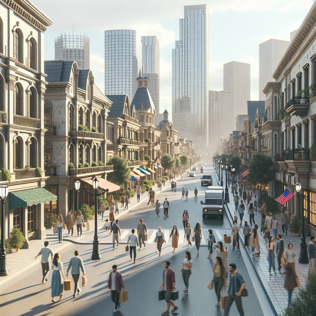 A vibrant street scene in Cypress