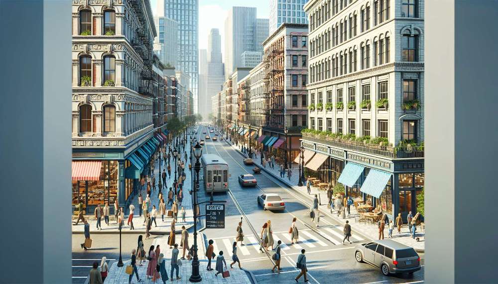 A vibrant street scene in Fullerton