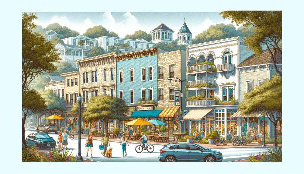 A vibrant street scene in Windsor Hills