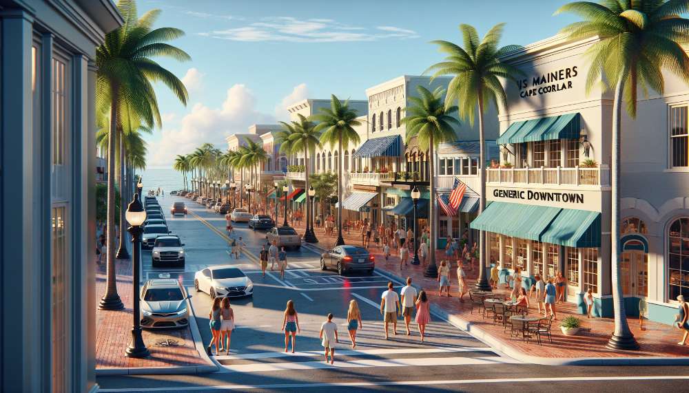 A vibrant street scene in Mariner