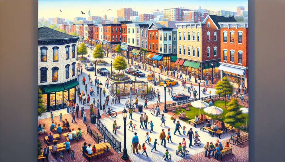 A vibrant street scene in Cedmont