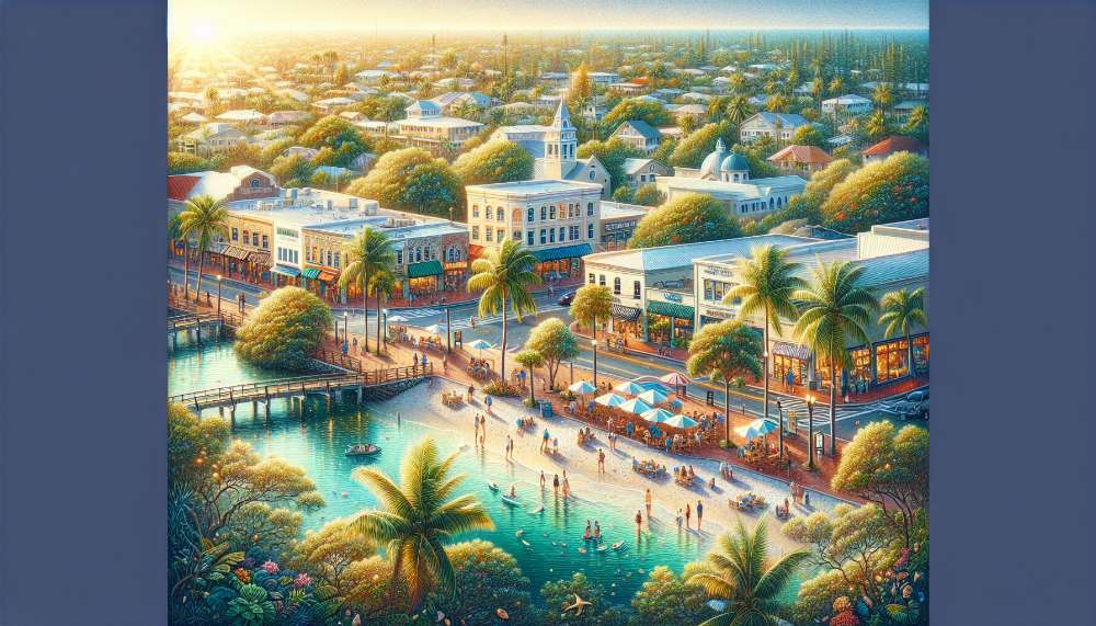 A vibrant street scene in Cape Coral