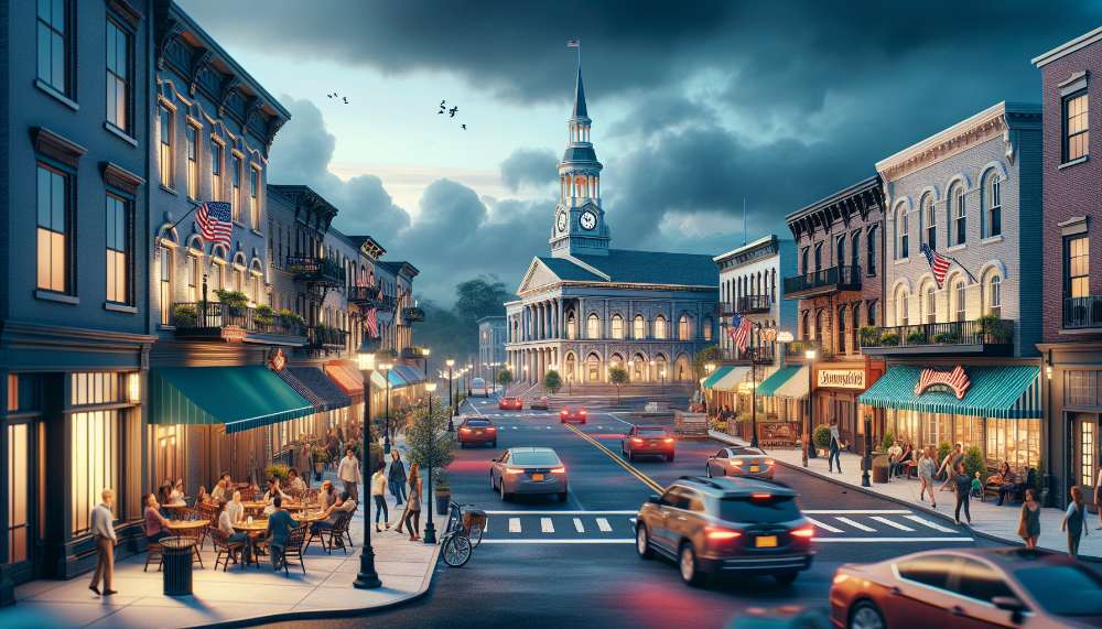 A vibrant street scene in Valhalla