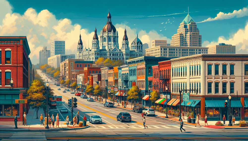 A vibrant street scene in Greater East Side