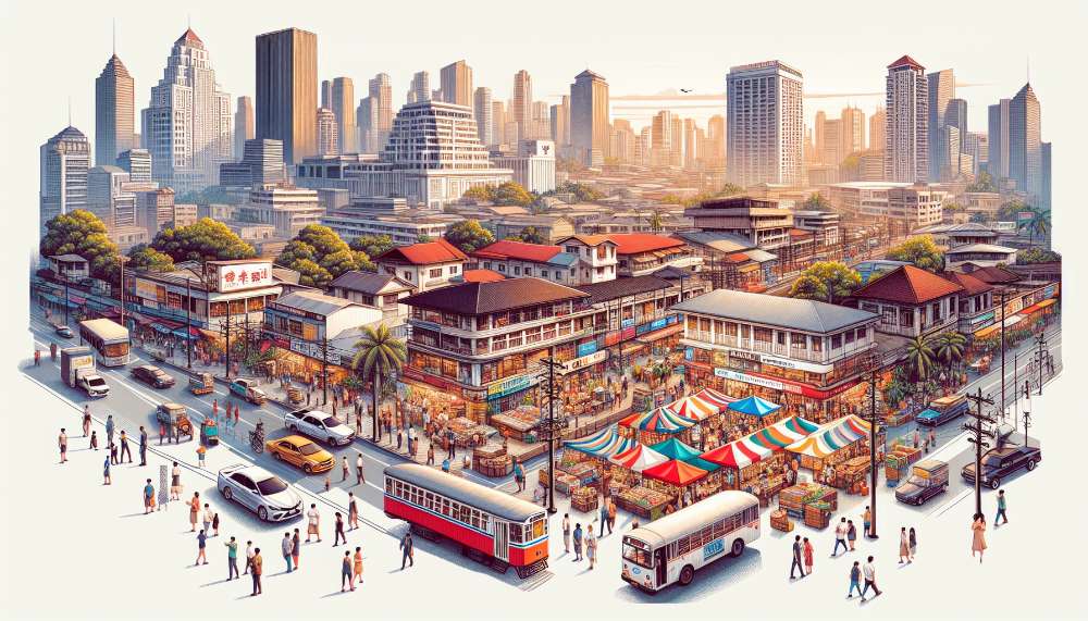 A vibrant street scene in Mandaluyong