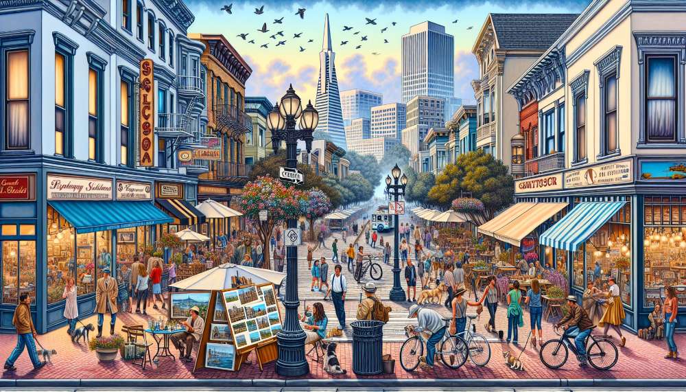 A vibrant street scene in Concord