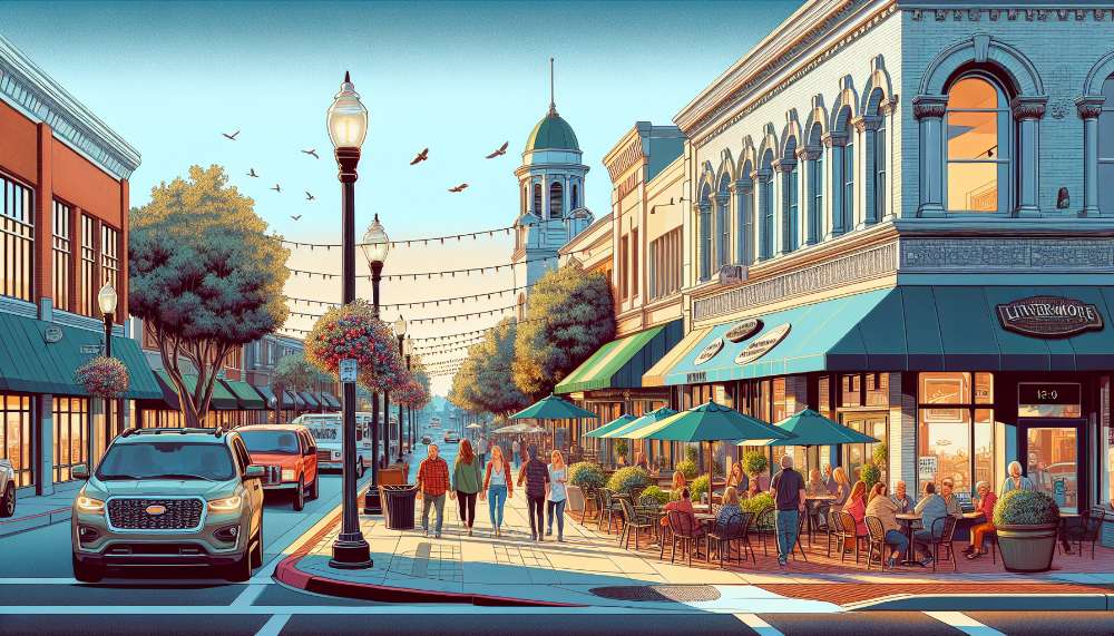 A vibrant street scene in Livermore