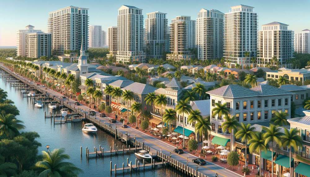 A vibrant street scene in River Oaks