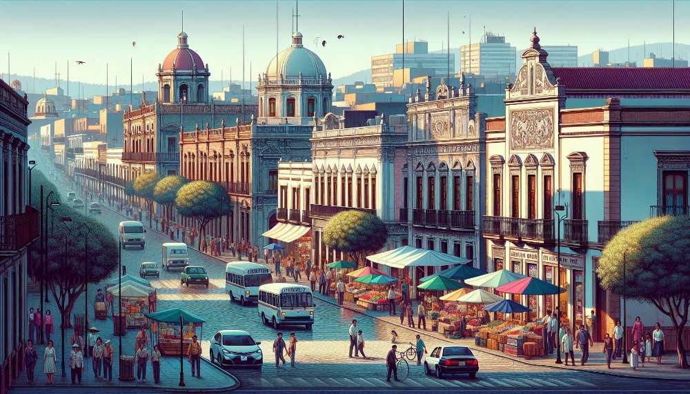 A vibrant street scene in Tabacalera