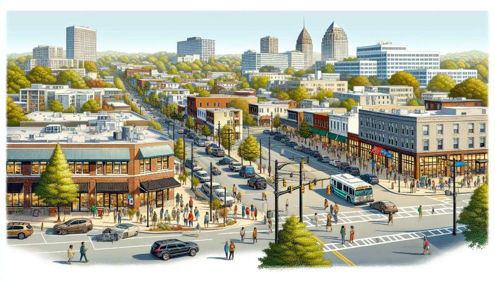 A vibrant street scene in Kingston