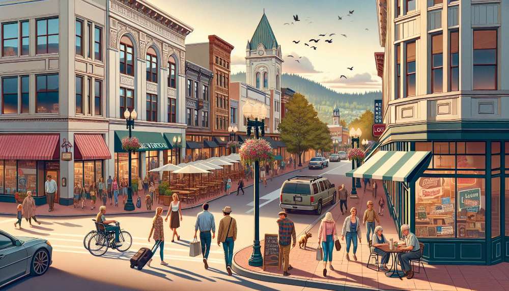 A vibrant street scene in Beaverton