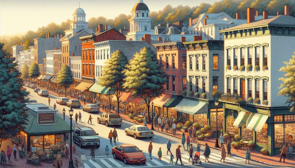 A vibrant street scene in Clarence