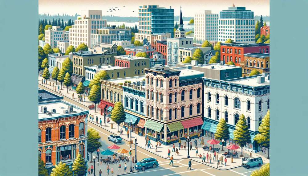 A vibrant street scene in Riverdale