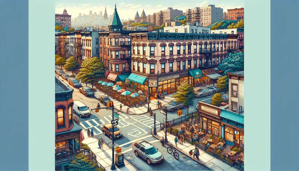 A vibrant street scene in Bensonhurst