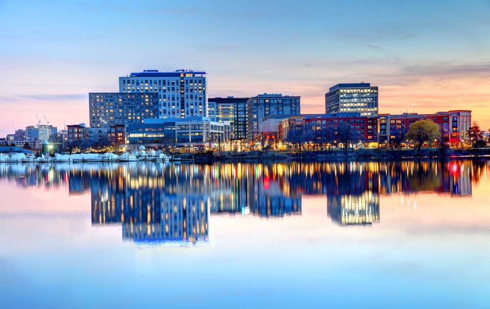 A vibrant street scene in Somerville