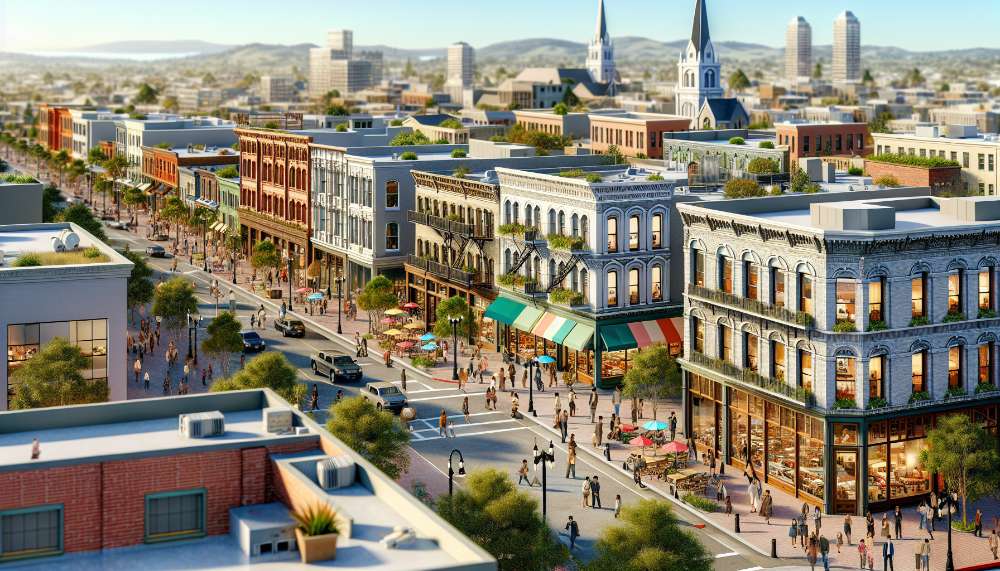 A vibrant street scene in Peachtree Corners