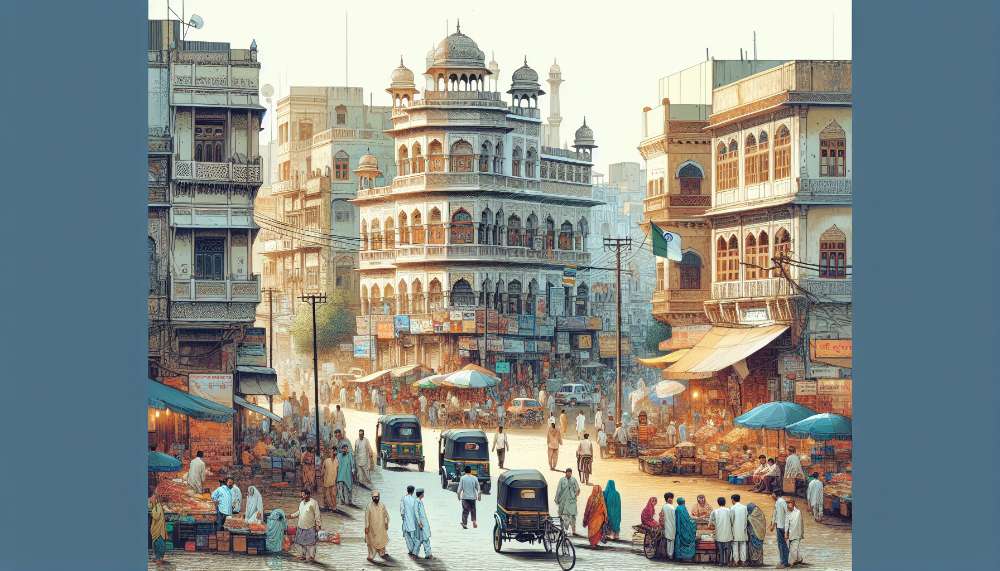 A vibrant street scene in Bhopal