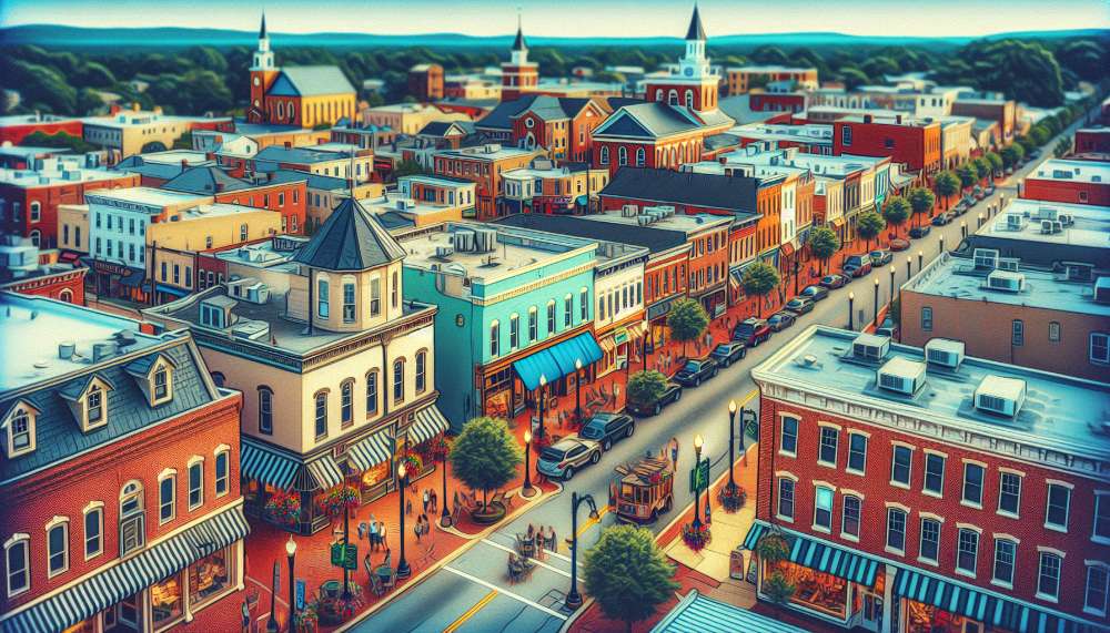 A vibrant street scene in Midlothian