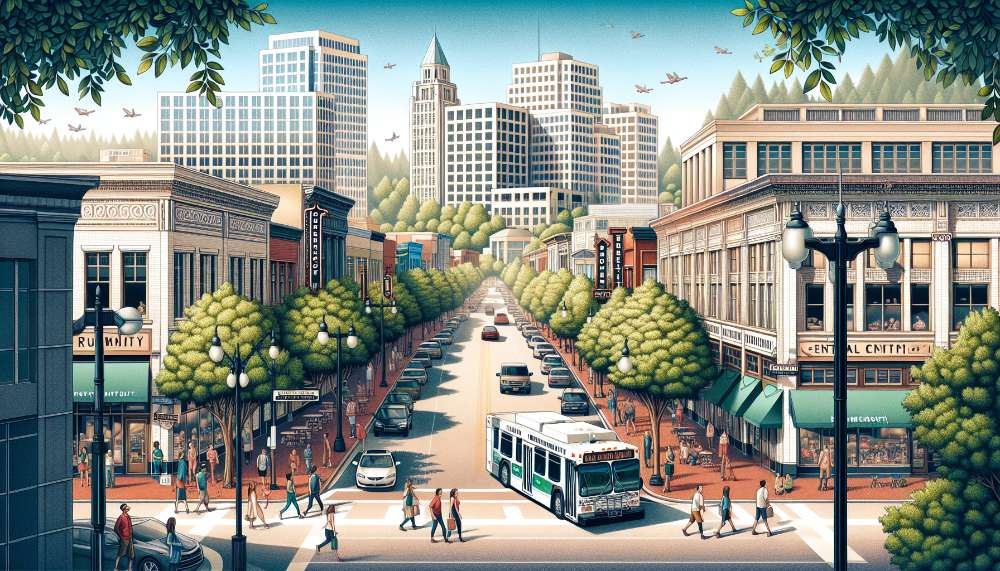 A vibrant street scene in Central District