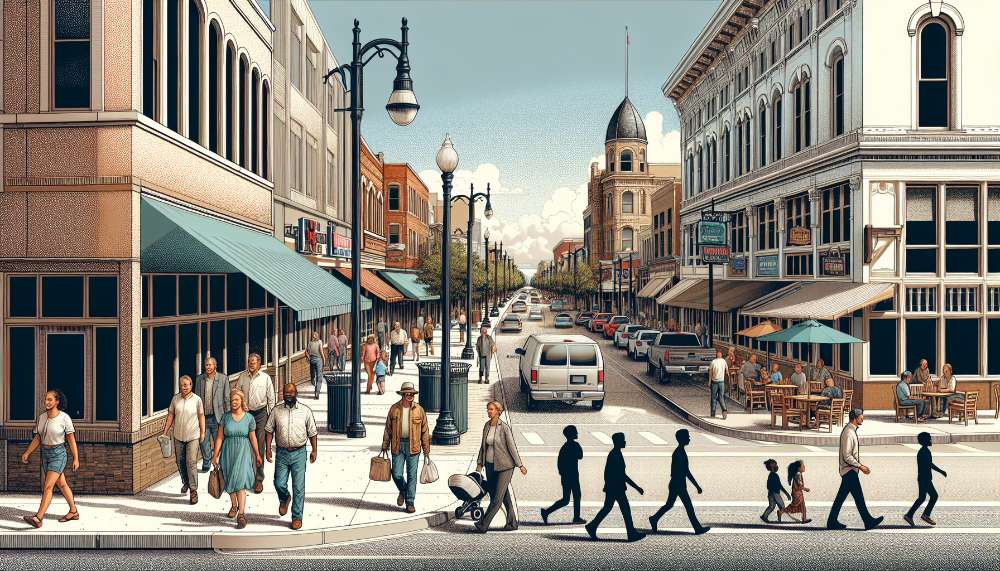 A vibrant street scene in Mahwah