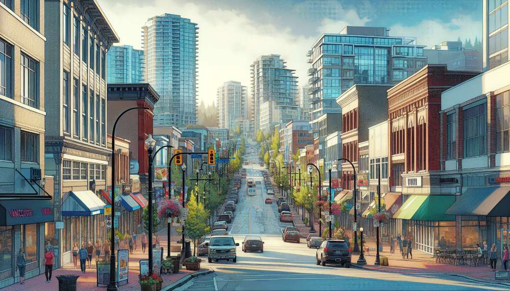 A vibrant street scene in Elizabeth