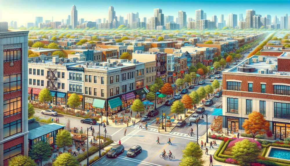 A vibrant street scene in Peachtree City