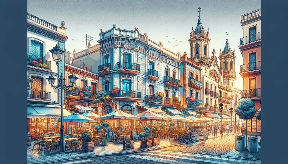 A vibrant street scene in Conroe