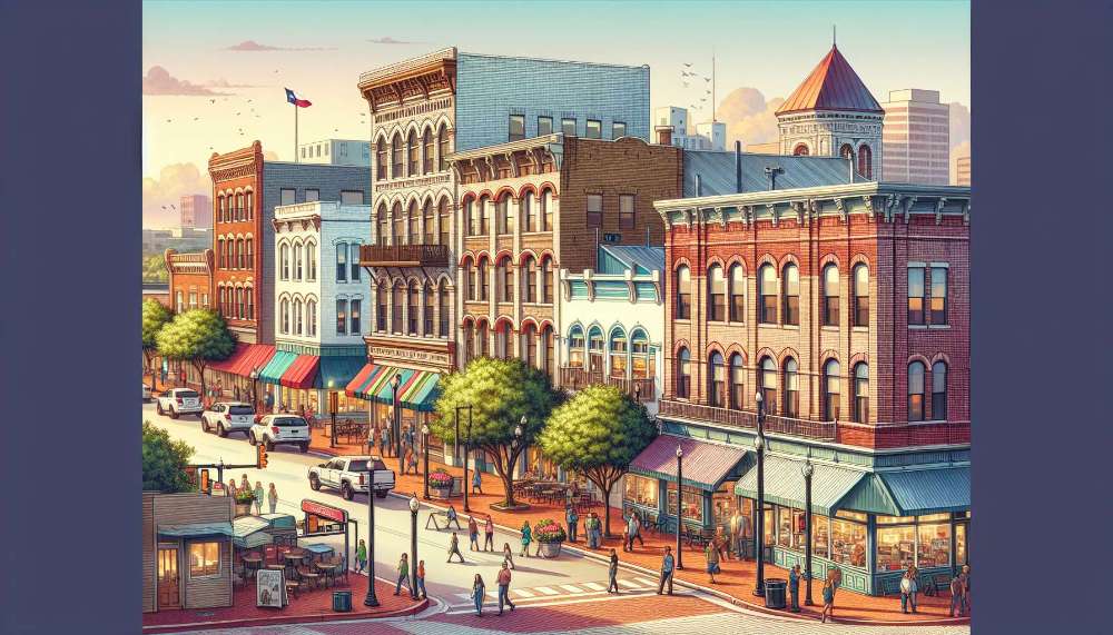 A vibrant street scene in Royse City