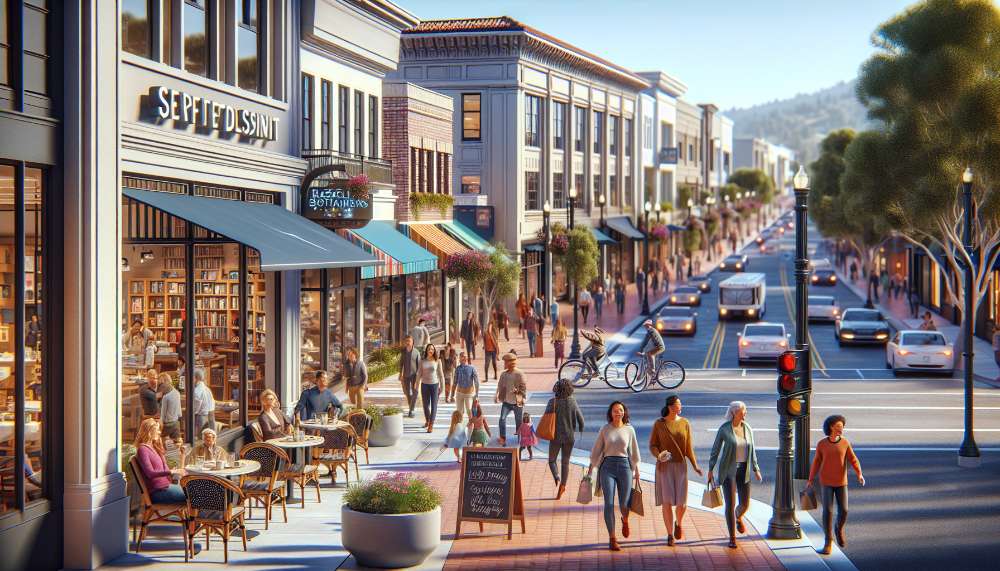 A vibrant street scene in Glendora