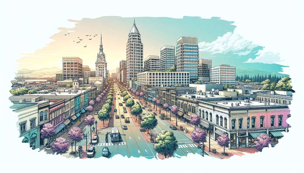 A vibrant street scene in South San Jose