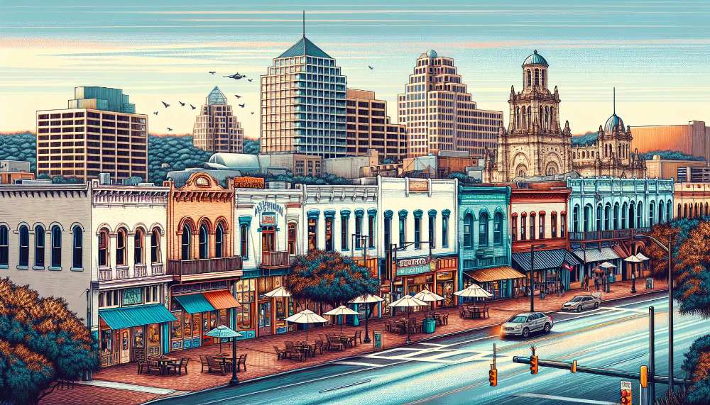 A vibrant street scene in Far West Side