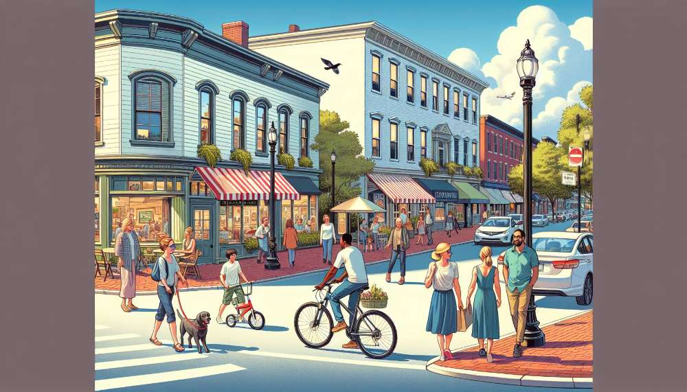 A vibrant street scene in Lower Allston