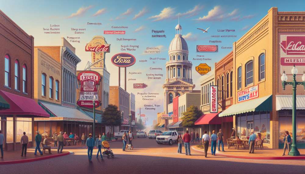 A vibrant street scene in San Angelo