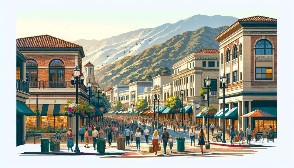 A vibrant street scene in Canyon Country