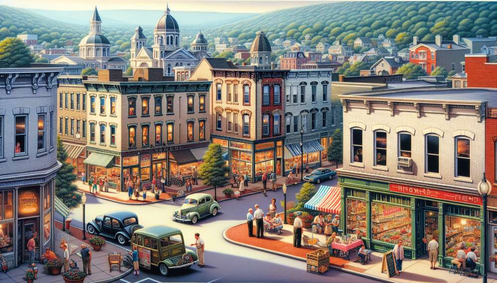 A vibrant street scene in Aliquippa