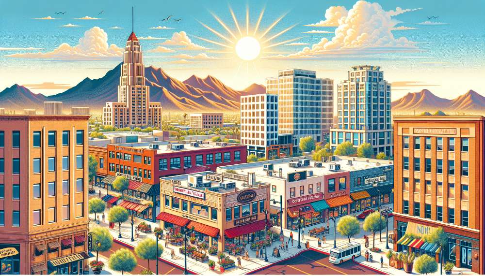 A vibrant street scene in Dallas