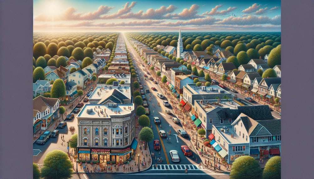 A vibrant street scene in Jackson Township